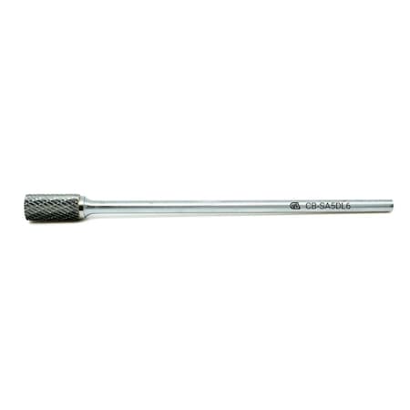 Continental Abrasives SA-5 Double Cut  Cylindrical Plain End Tungsten Carbide Burr 6" Shank CB-SA5DL6